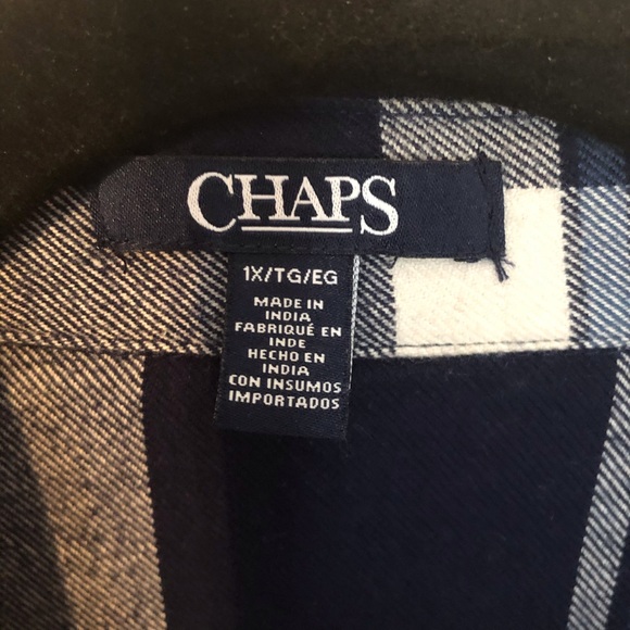 CHAPS Plus Size Shacket - Plaid Zippered - Picture 6 of 7